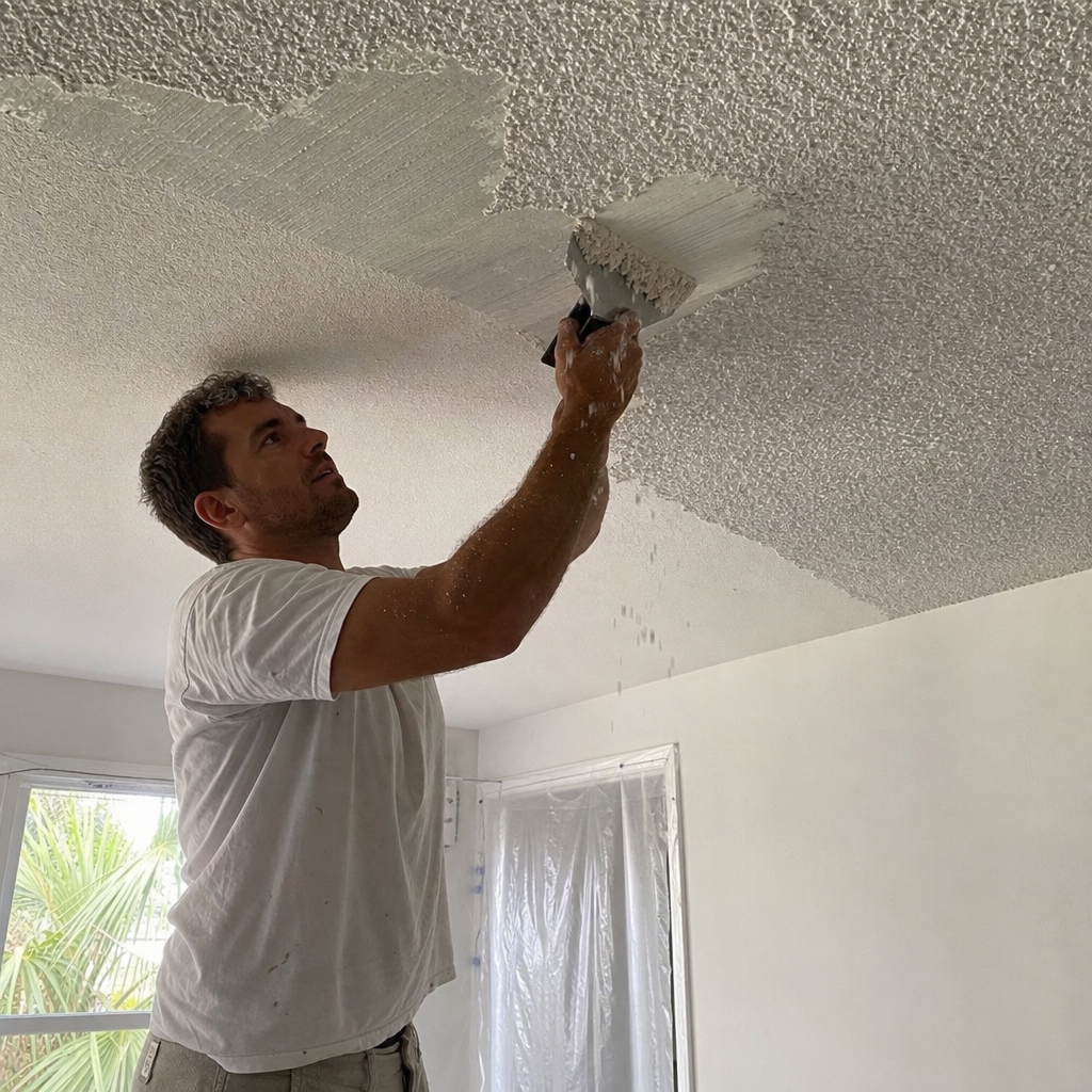Popcorn Ceiling removal in Jacksonville